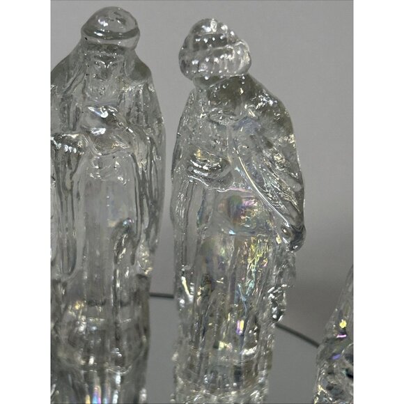 Vintage House Of Lloyd Christmas Around The World Crystal Glass Nativity Set - Picture 12 of 13